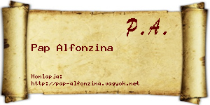 Pap Alfonzina névjegykártya
